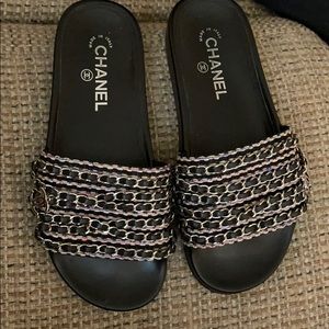 Chanel Chain Slide Sandal